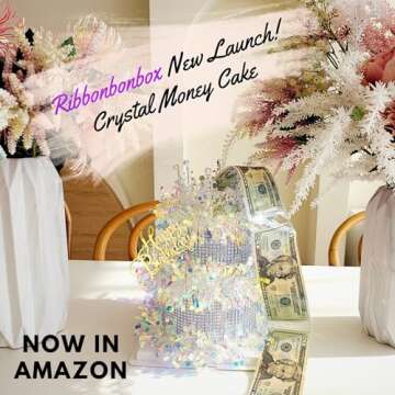 Ribbonbonbox Money Box for Cash Gift Pull Heart Box – Love Money Box – Best Gift Ideas for Mothers day, Graduation – Birthday Gifts for Women – Unique Gifts for Quinceanera