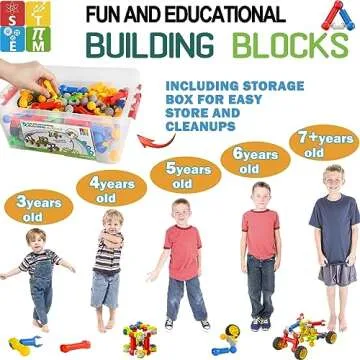 STEM Kids Building Toys - 125 PCS Creative Block Set