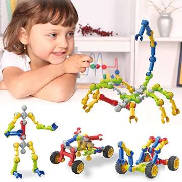 STEM Kids Building Toys - 125 PCS Creative Block Set