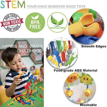 STEM Kids Building Toys - 125 PCS Creative Block Set