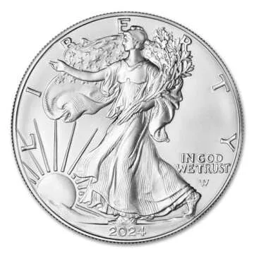 2024 Lot of (20) 1 oz American Silver Eagle Bullion Coins Brilliant Uncirculated in Original United States Tube with Certificates of Authenticity $1 BU