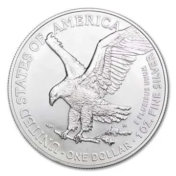 2024 Lot of (20) 1 oz American Silver Eagle Bullion Coins Brilliant Uncirculated in Original United States Tube with Certificates of Authenticity $1 BU