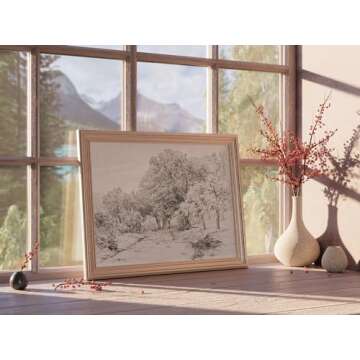 Vintage Wall Art for Home Office Bedroom Living Room