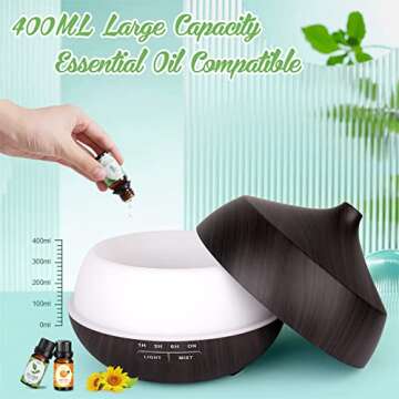 Essential Oil Diffuser for Large Rooms - 400ml Aromatherapy