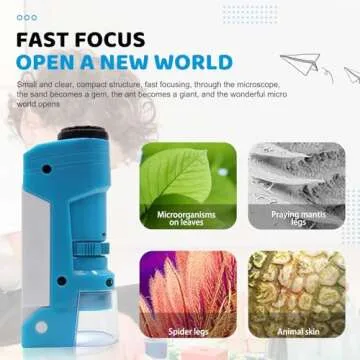 Pocket Microscope for Kids, Portable STEM Learning Gift
