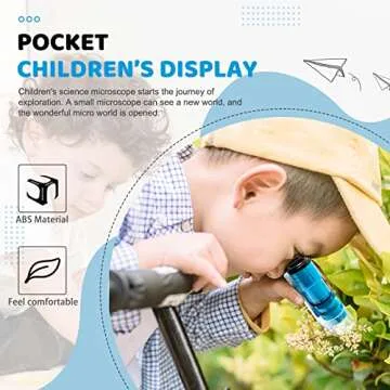 Pocket Microscope for Kids, Portable STEM Learning Gift