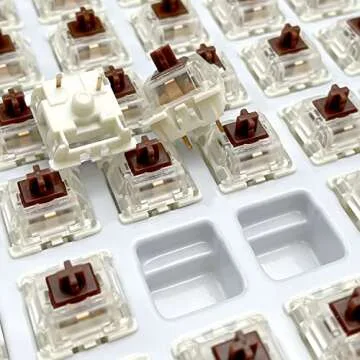 Gateron G Brown Pro Switches Pre-lubed 3pin RGB SMD Tactile for Gaming Mechanical Keyboard (72 Pcs, Brown)