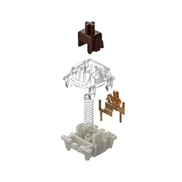 Gateron G Brown Pro Switches Pre-lubed 3pin RGB SMD Tactile for Gaming Mechanical Keyboard (72 Pcs, Brown)