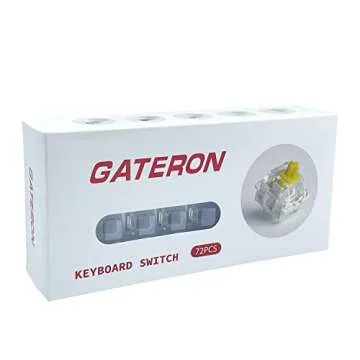 Gateron G Brown Pro Switches Pre-lubed 3pin RGB SMD Tactile for Gaming Mechanical Keyboard (72 Pcs, Brown)