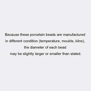 INSPIRELLE 180 Pieces Porcelain Beads Chinese Round Ceramic Beads 8mm for Handmade Jewelry Making Bracelets Necklace Making, Candy