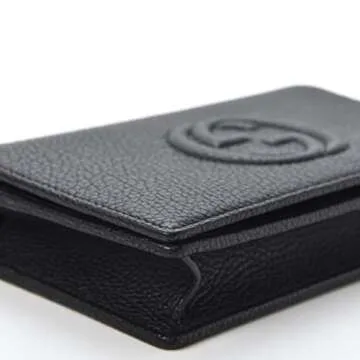 Gucci Soho Mini Black Round Light Gold Disco Zip Italy Leather Handbag Bag New