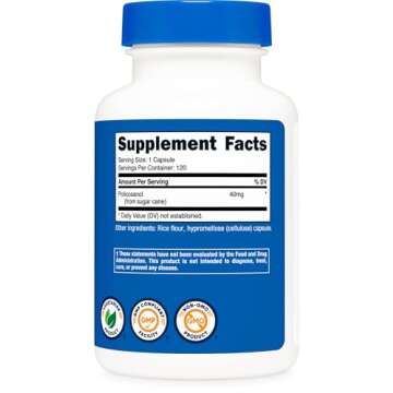 Nutricost Policosanol 40mg - 120 Capsules for Heart Health