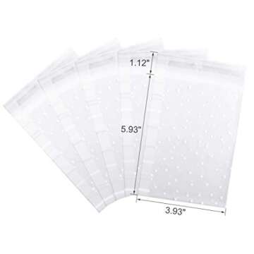 Kingrol 300 Pcs Self Adhesive Candy Bags with Stickers