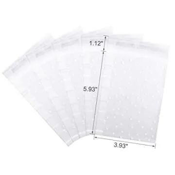 Kingrol 300 Pcs Self Adhesive Candy Bags with Stickers