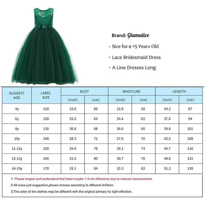 Flower Girls Lace A-Line Dress - Wedding & Party Gown