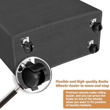 EpicTotes Slim Laundry Basket on Wheels for Easy Carry