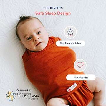 embé 2-Way Baby Swaddle, Newborn Sack, Comfortable & Safe