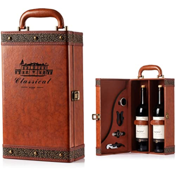 2 Bottle Wine Gift Box & Accessory Set for Gifting