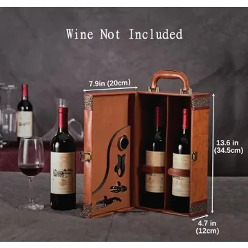 2 Bottle Wine Gift Box & Accessory Set for Gifting