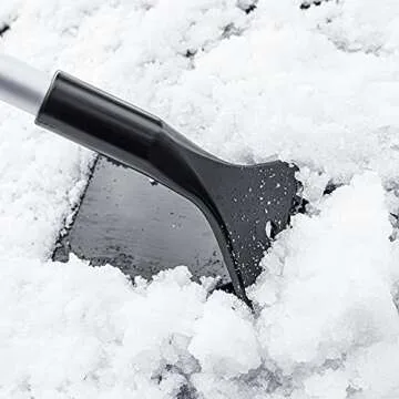 Extendable Snow Brush and Ice Scraper for Easy Snow Removal