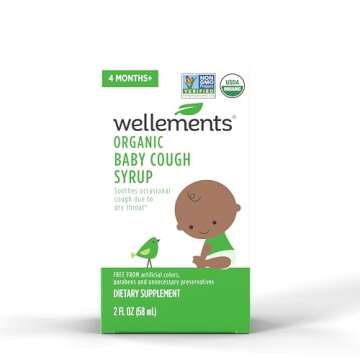 Wellements Organic Daytime Baby Cough Syrup | Soothes Occasional Cough Due to Dry Throat* | 2 Fl Oz, 4 Months +