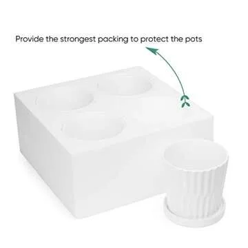 Greenaholics 5.1 Inch White Planters with Drainage