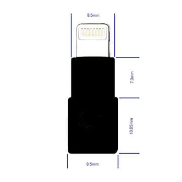 KOKKIA Slim_Lightning_Extender_Black : Tiny, Slim Male to Female Lightning Extender, Compatible with iPhone, iPad, iPod with 8-pin Lightning Connector. Compatible with KOKKIA i10L, 10L_Pro Splitter.