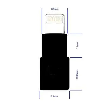 KOKKIA Slim_Lightning_Extender_Black : Tiny, Slim Male to Female Lightning Extender, Compatible with iPhone, iPad, iPod with 8-pin Lightning Connector. Compatible with KOKKIA i10L, 10L_Pro Splitter.