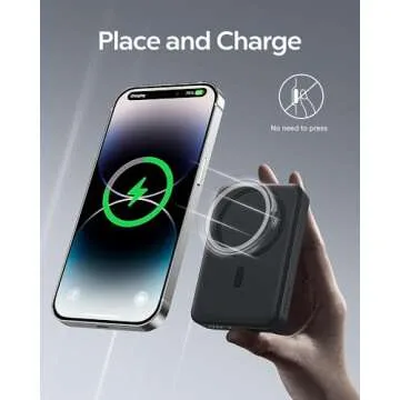 Baseus for MagSafe Portable Charger,10000mAh Wireless Magnetic Power Bank with Type-C Cable 20W PD Charging, Slim Phone Battery Pack for iPhone 16/16 Pro/16 Pro Max, iPhone 15/14/13/12 Series -(Black)