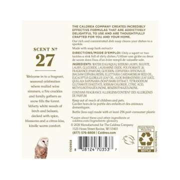 Caldrea Dish Soap, Biodegradable Dishwashing Liquid made with Soap Bark and Aloe Vera, Gilded Balsam...