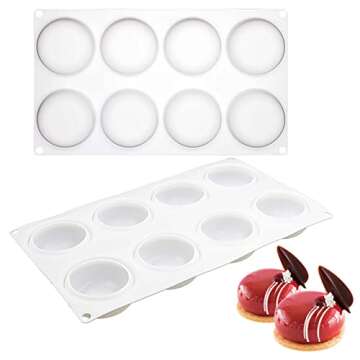 FUNSHOWCASE 8 Cavities Silicone Mold for Baking