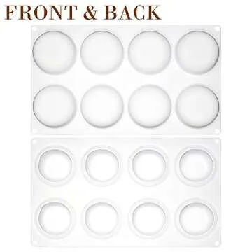 FUNSHOWCASE 8 Cavities Silicone Mold for Baking
