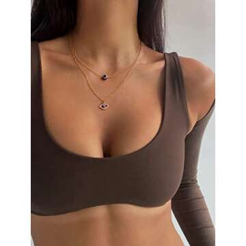 Baydurcan 3pcs Evil Eye Necklace Set for Women