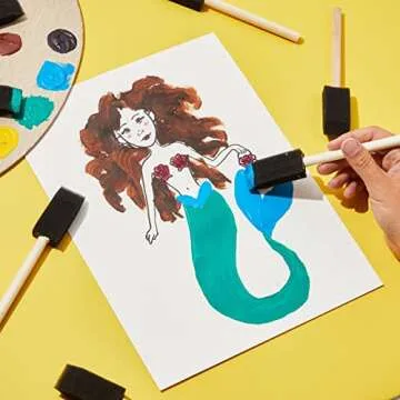 120 Foam Paint Brushes for Crafting and Painting