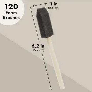120 Foam Paint Brushes for Crafting and Painting