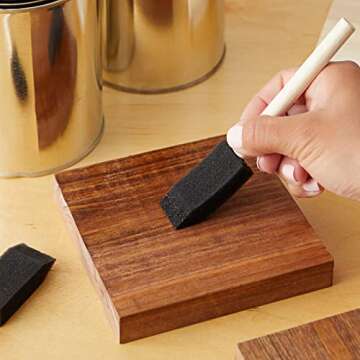 120 Pack Foam Paint Brushes - Bulk 1 Inch Sponge Paint Brush for Acrylic, Watercolor, Staining, Varnishing, Mod Podge