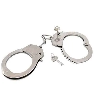 JASINCESS Police Toy Handcuffs Metal with Keys - Perfect Party Props for Kids
