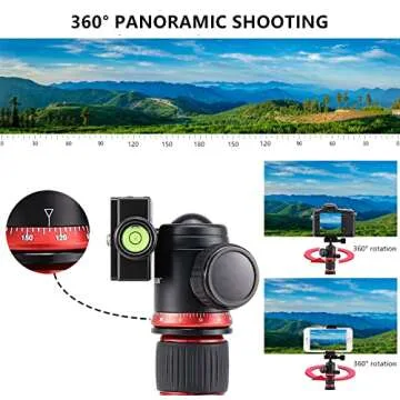 Compact 20" Portable Aluminum Camera Tripod for Travel Photography