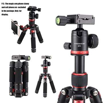 Compact 20" Portable Aluminum Camera Tripod for Travel Photography