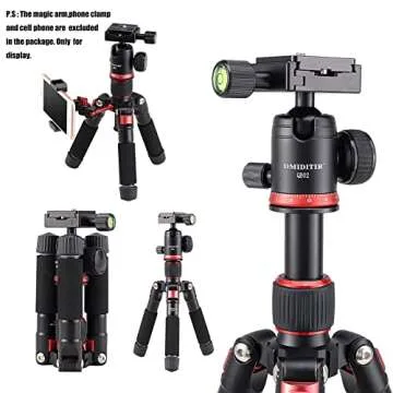 Compact 20" Portable Aluminum Camera Tripod for Travel Photography