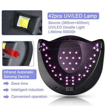 80W UV Nail Lamp for Salon-Quality At-Home Nails