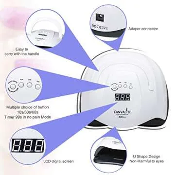 80W UV Nail Lamp for Salon-Quality At-Home Nails