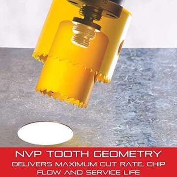 Starrett Bi-Metal Deep Cut Hole Saw for Metal & Wood