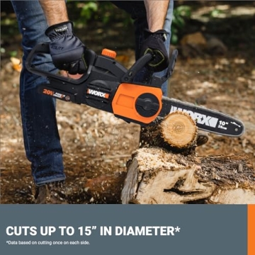 Worx WG322 20V Cordless Chainsaw with Auto-Tension