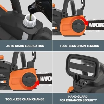 Worx WG322 20V Cordless Chainsaw with Auto-Tension