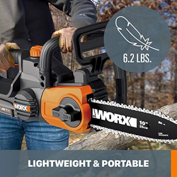 Worx WG322 20V Cordless Chainsaw with Auto-Tension