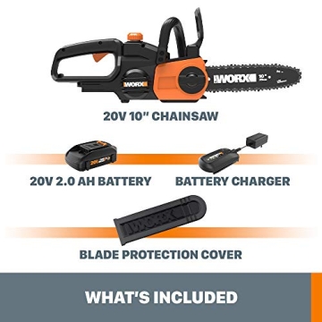 Worx WG322 20V Cordless Chainsaw with Auto-Tension