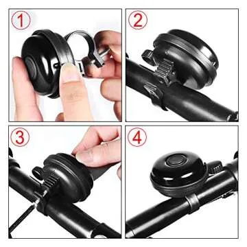 Accmor Classic Bike Bell, Aluminum Bicycle Bell, Loud Crisp Clear Sound Bicycle Bike Bell for Adults Kids