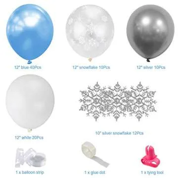 Frozen Party Balloon Arch Kit for Winter Wonderland