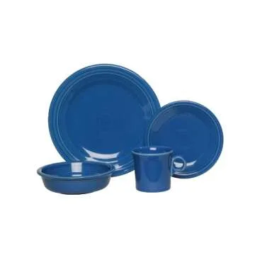 Fiesta 4-Piece Place Setting, Lapis - Durable and Stylish Dinnerware